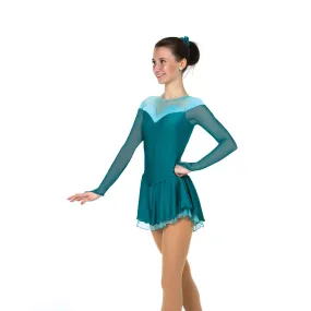 F22013P Competition Figure Skating Shaded Sweetheart Dress PLAIN