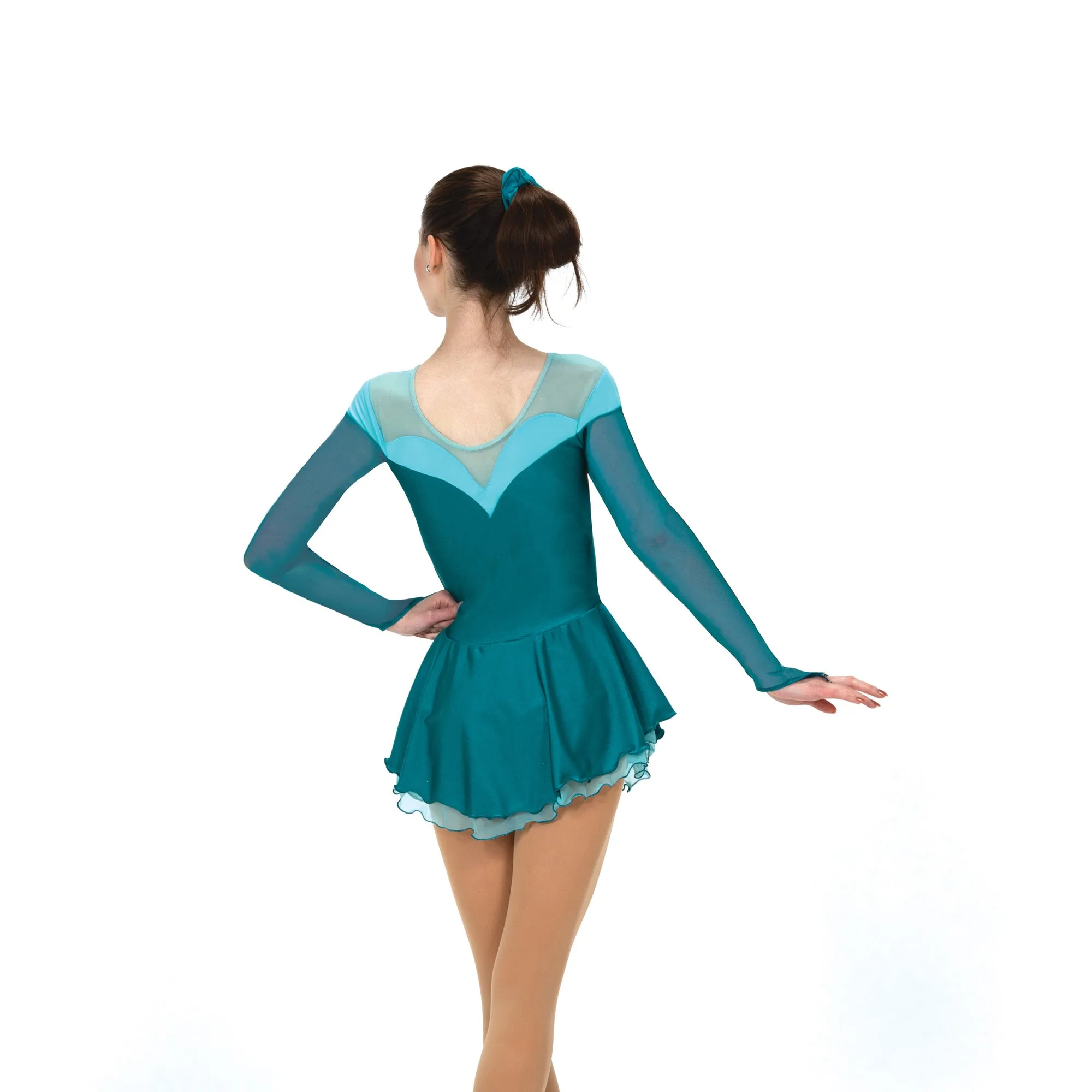 F22013P Competition Figure Skating Shaded Sweetheart Dress PLAIN