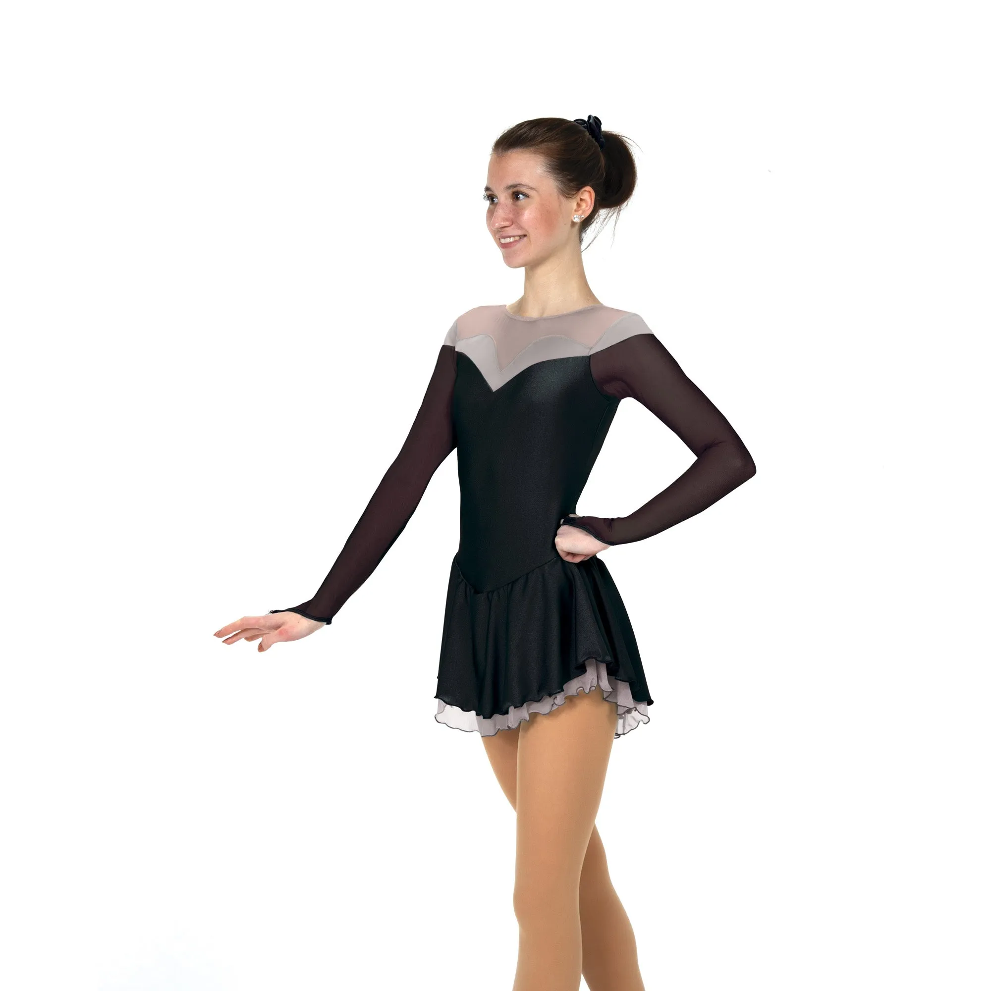 F22013P Competition Figure Skating Shaded Sweetheart Dress PLAIN