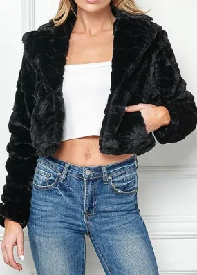 Fatara Faux Fur Crop Jacket