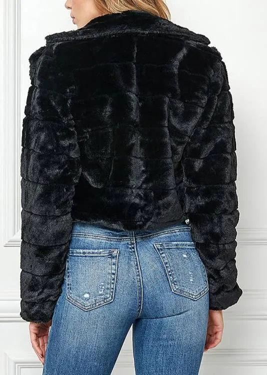 Fatara Faux Fur Crop Jacket