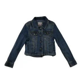 Fatface denim jacket 6-7 years blue slightly cropped cotton