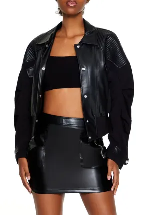 Faux Leather Moto Jacket