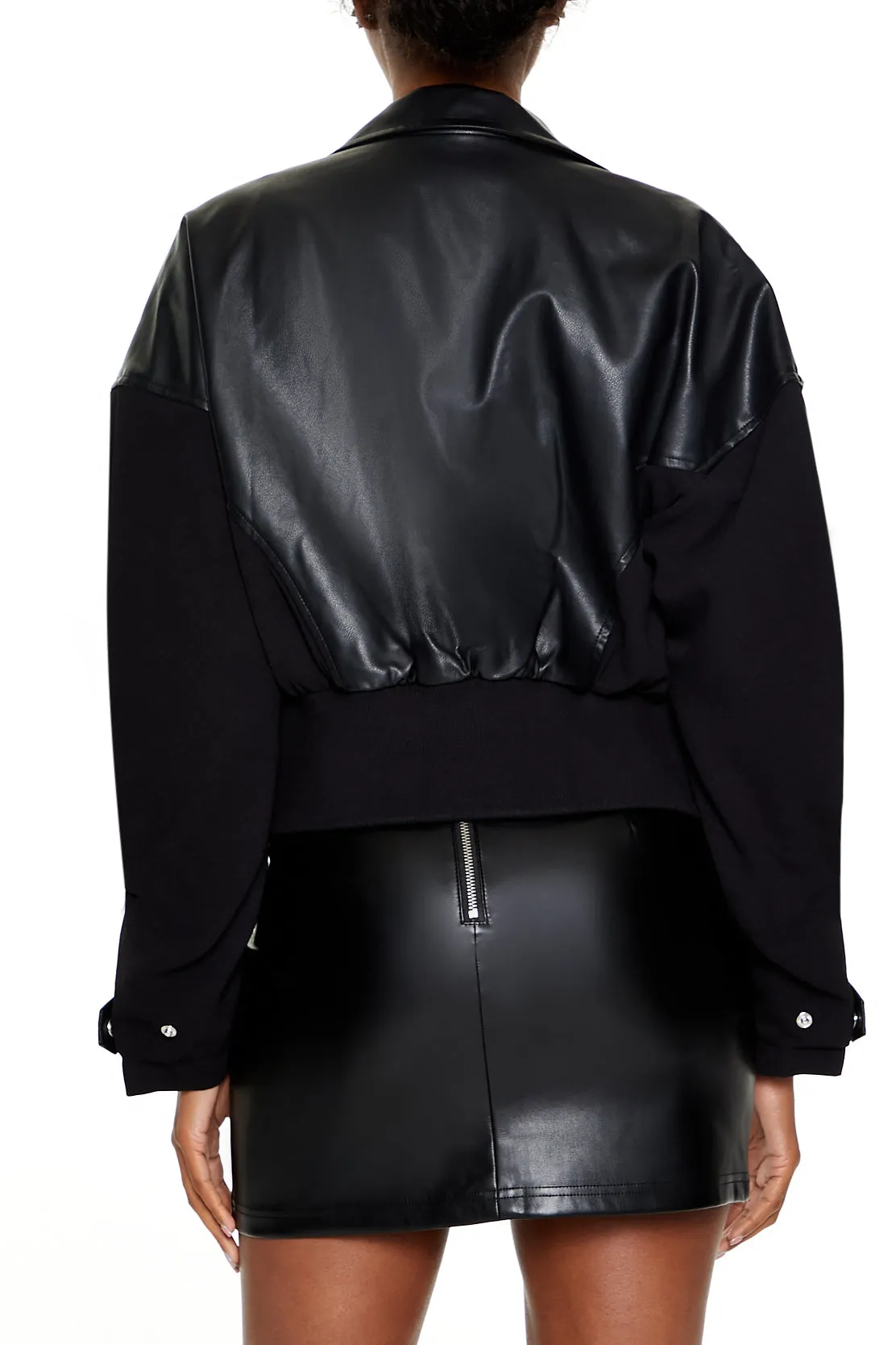 Faux Leather Moto Jacket