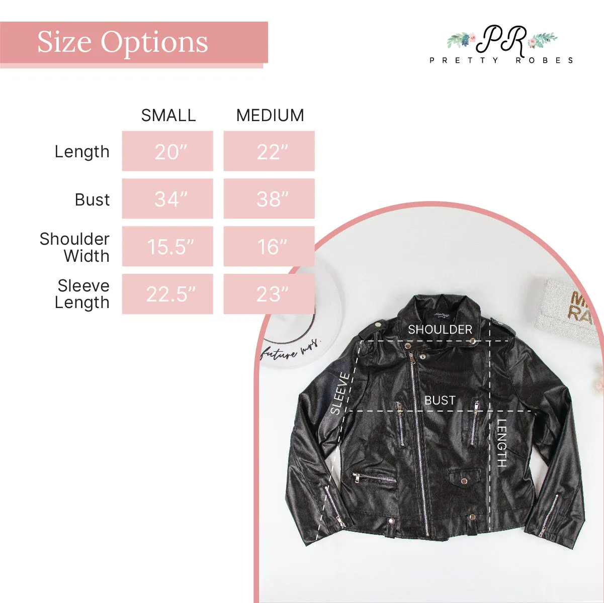 (Faux Leather) Personalized Mrs. Leather Jacket for Brides