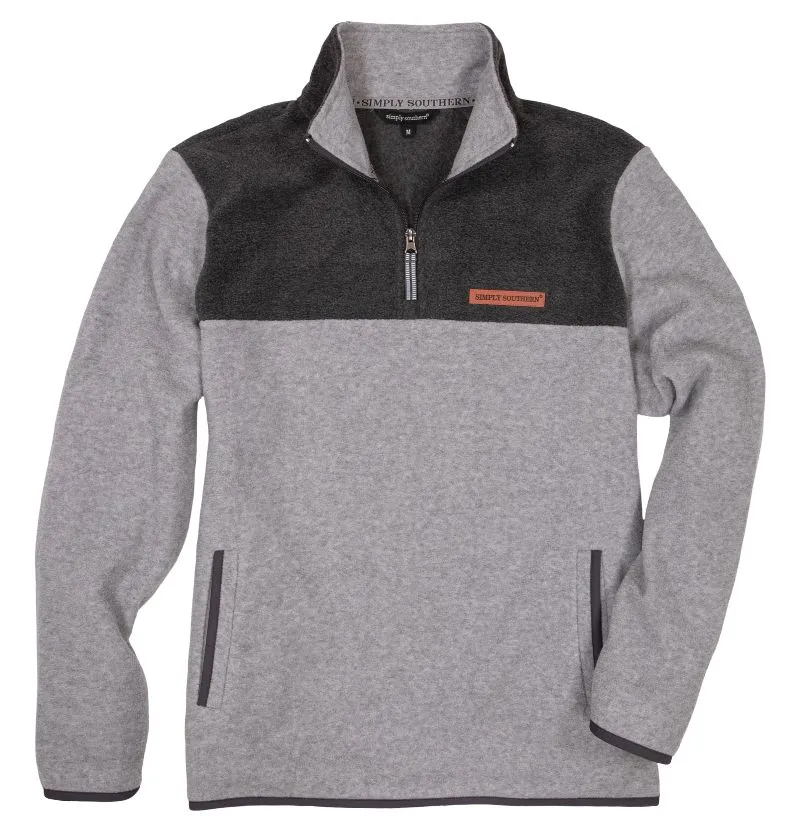 Final Sale  ✨Simply Southern Men's Gray Fleece Pullover