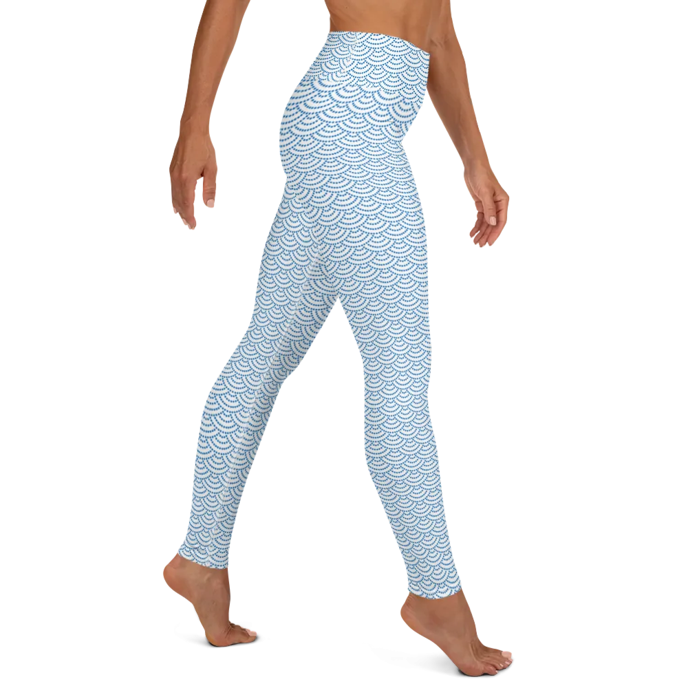 Fish Scale Mermaid Leggings - High Waist