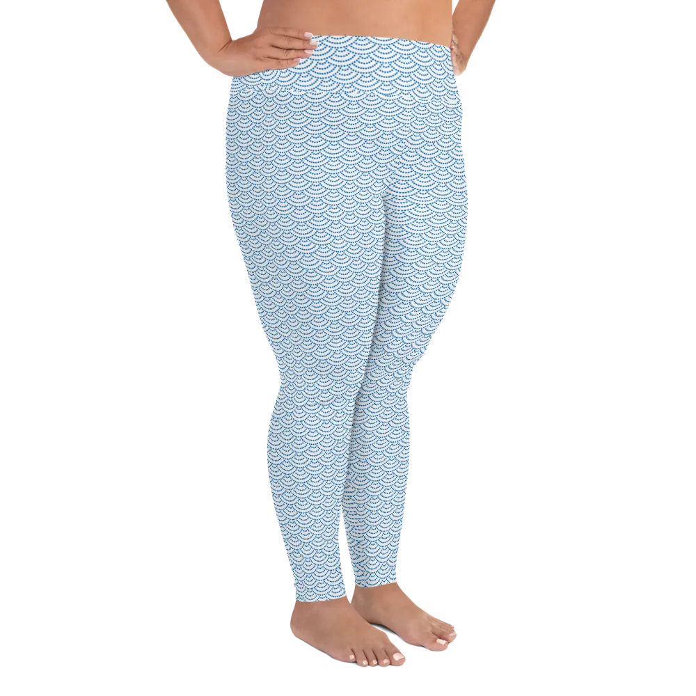 Fish Scale Mermaid Plus Size Leggings