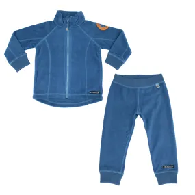 Fleece Jacket and Pant Set: Dark Ocean