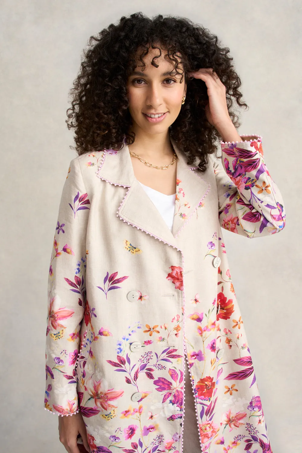 Floral Printed Coat