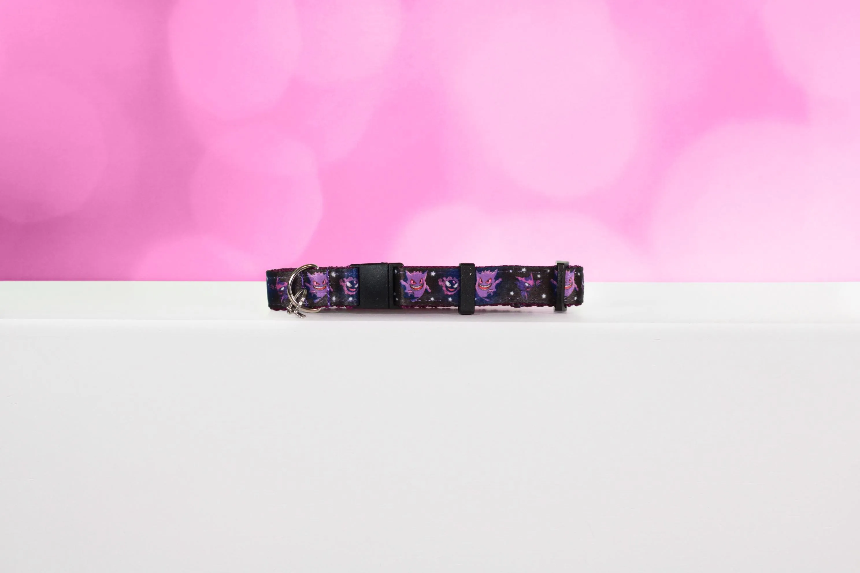 Gengar collar, Shadow monster cat collar, Anime dog collar, Purple Gengar collar,