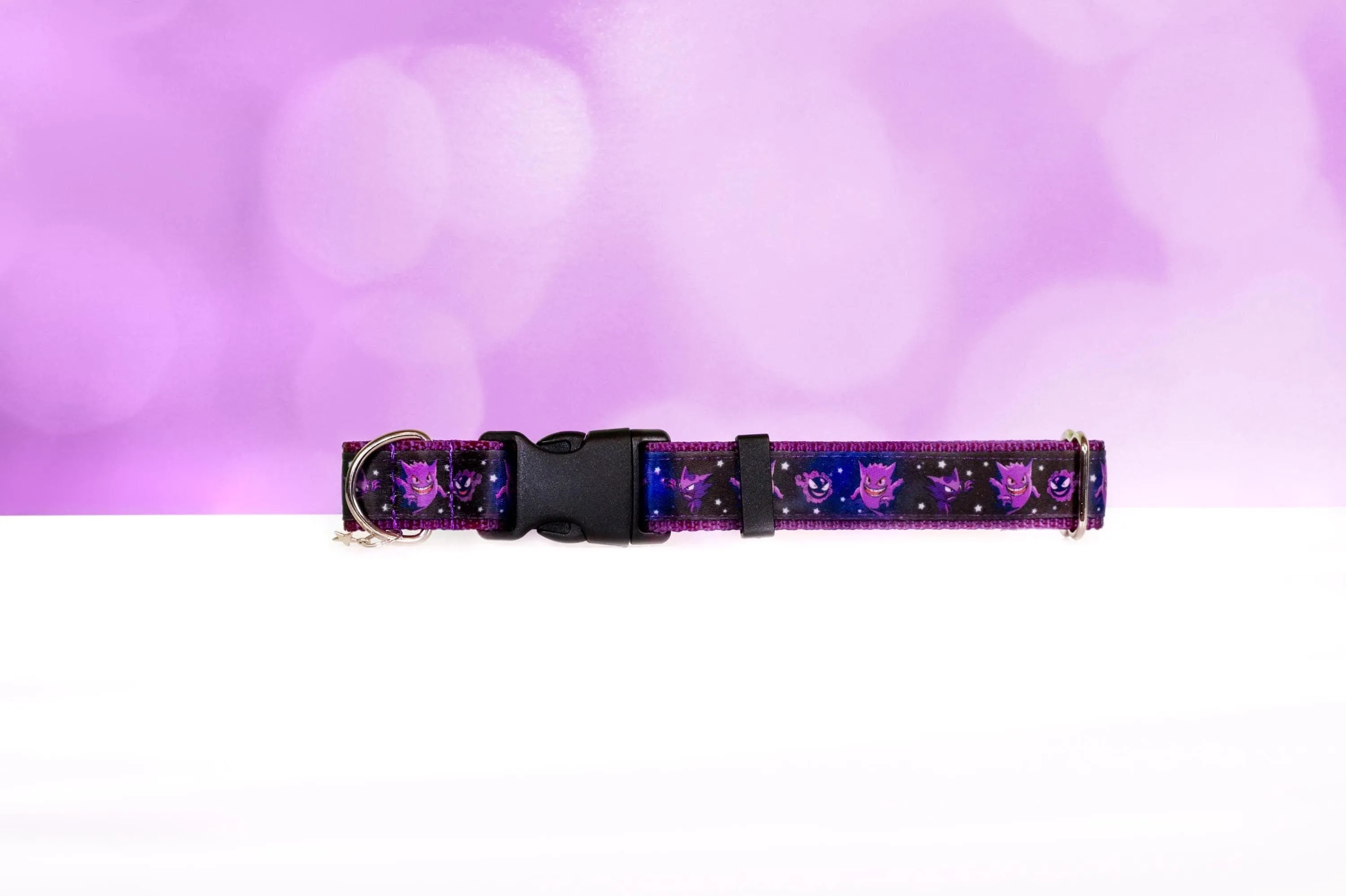 Gengar collar, Shadow monster cat collar, Anime dog collar, Purple Gengar collar,