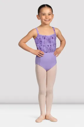 Girls Brooke Floral Mesh Back Leotard