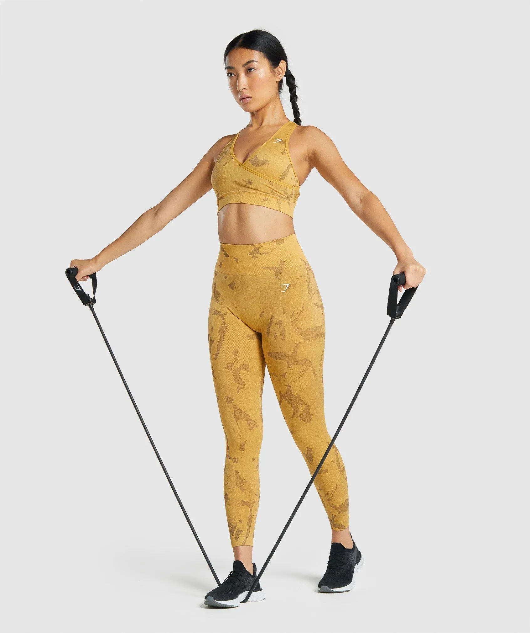 Gymshark Adapt Camo Seamless Leggings - Savanna | Yellow