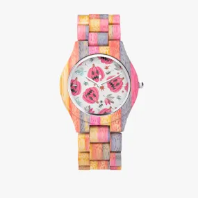 Halloween Camouflage Wooden Watch - Grey&Pink