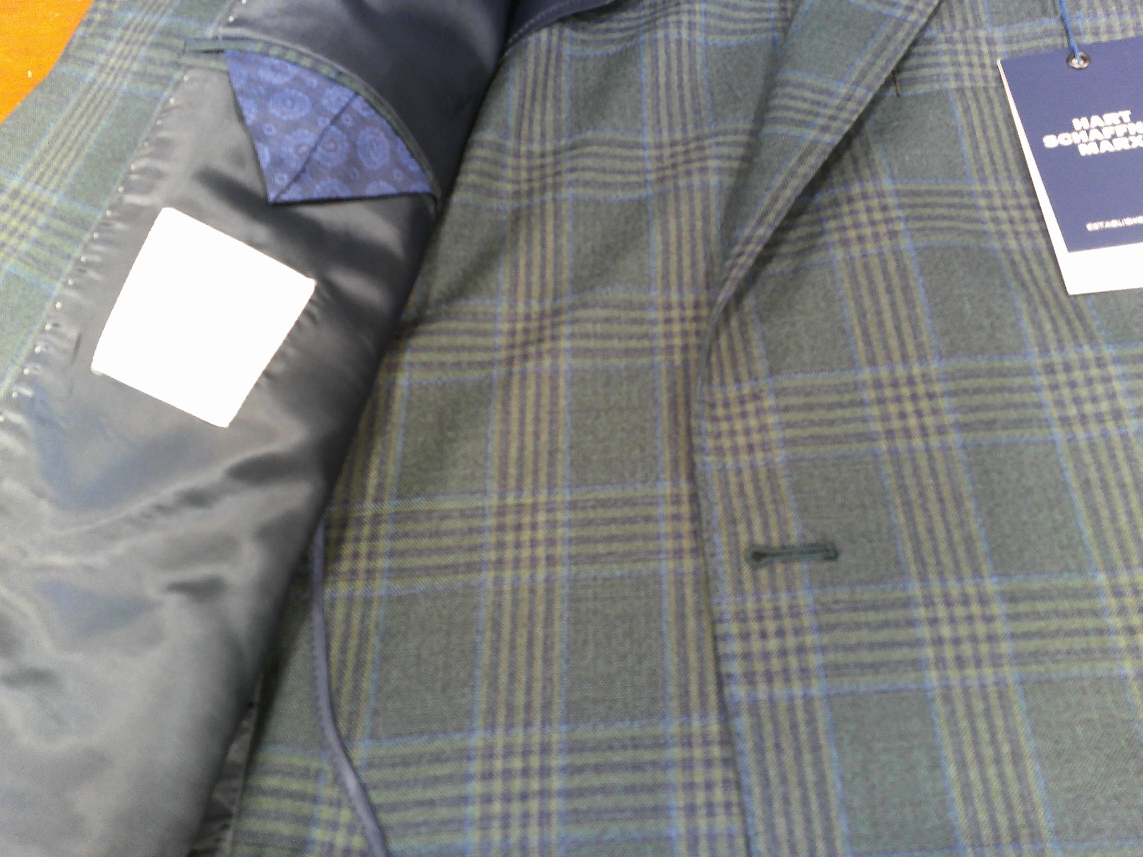 Hart Schaffner Marx Emerald/Navy Plaid Jacket