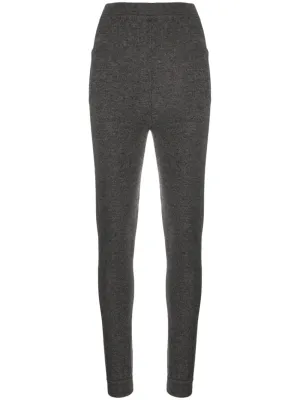 high-waisted cashmere leggings