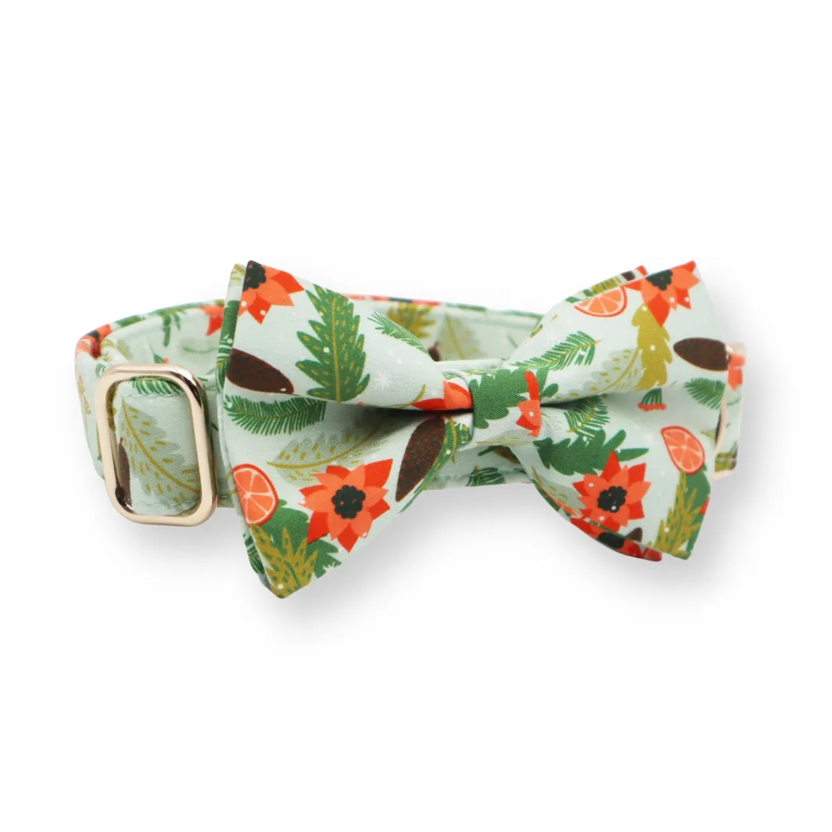 Holiday Wreath Bowtie Unbreakable Collar™ & Leash Set