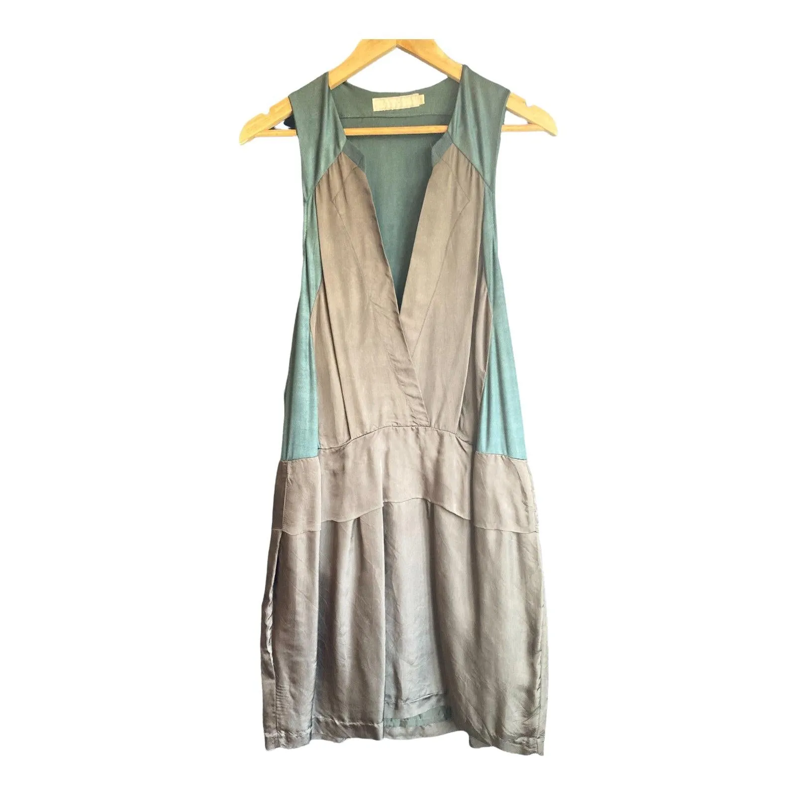 Hurwundeki Moss Green Sleeveless Dress UK Size Medium