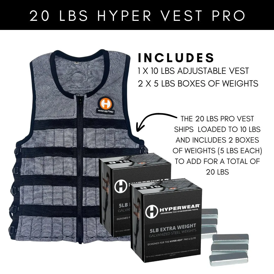 Hyper Vest PRO Weight Vest | Adjustable, Comfortable, Thin