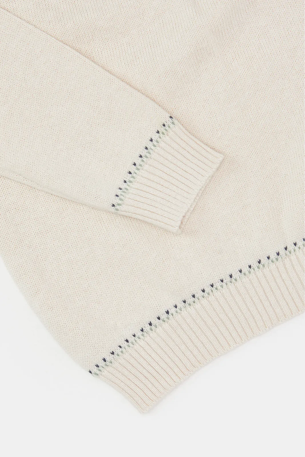 Infant Boys Ecru Knitted Pullover