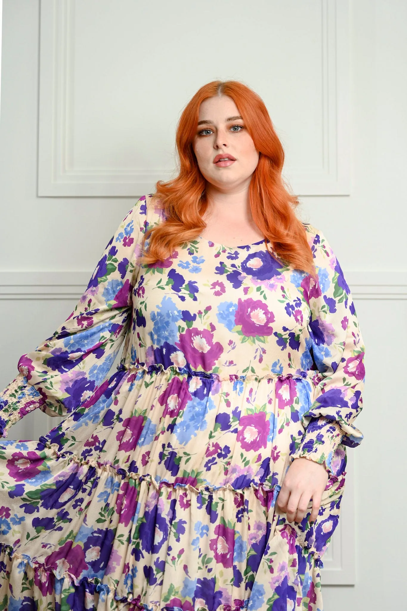 Isabella Dress - Purple Floral