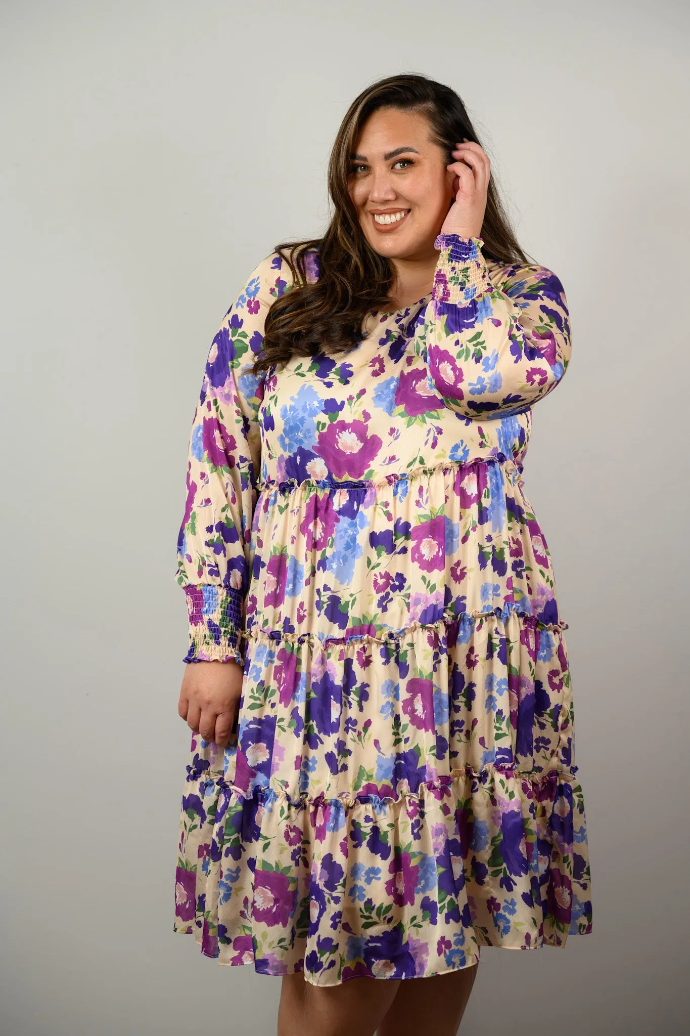 Isabella Dress - Purple Floral