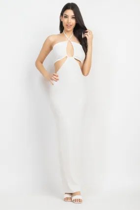 Ivory Cutout Maxi length Dress