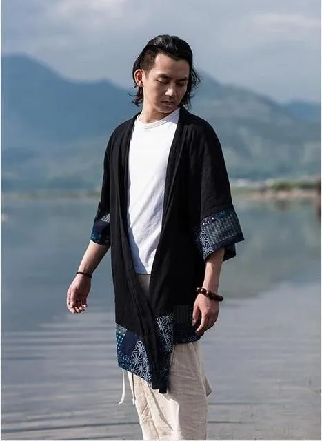 Japanese-Style Asymmetrical Kimono