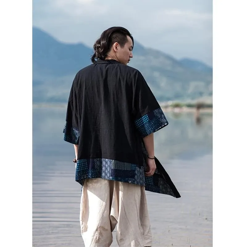 Japanese-Style Asymmetrical Kimono