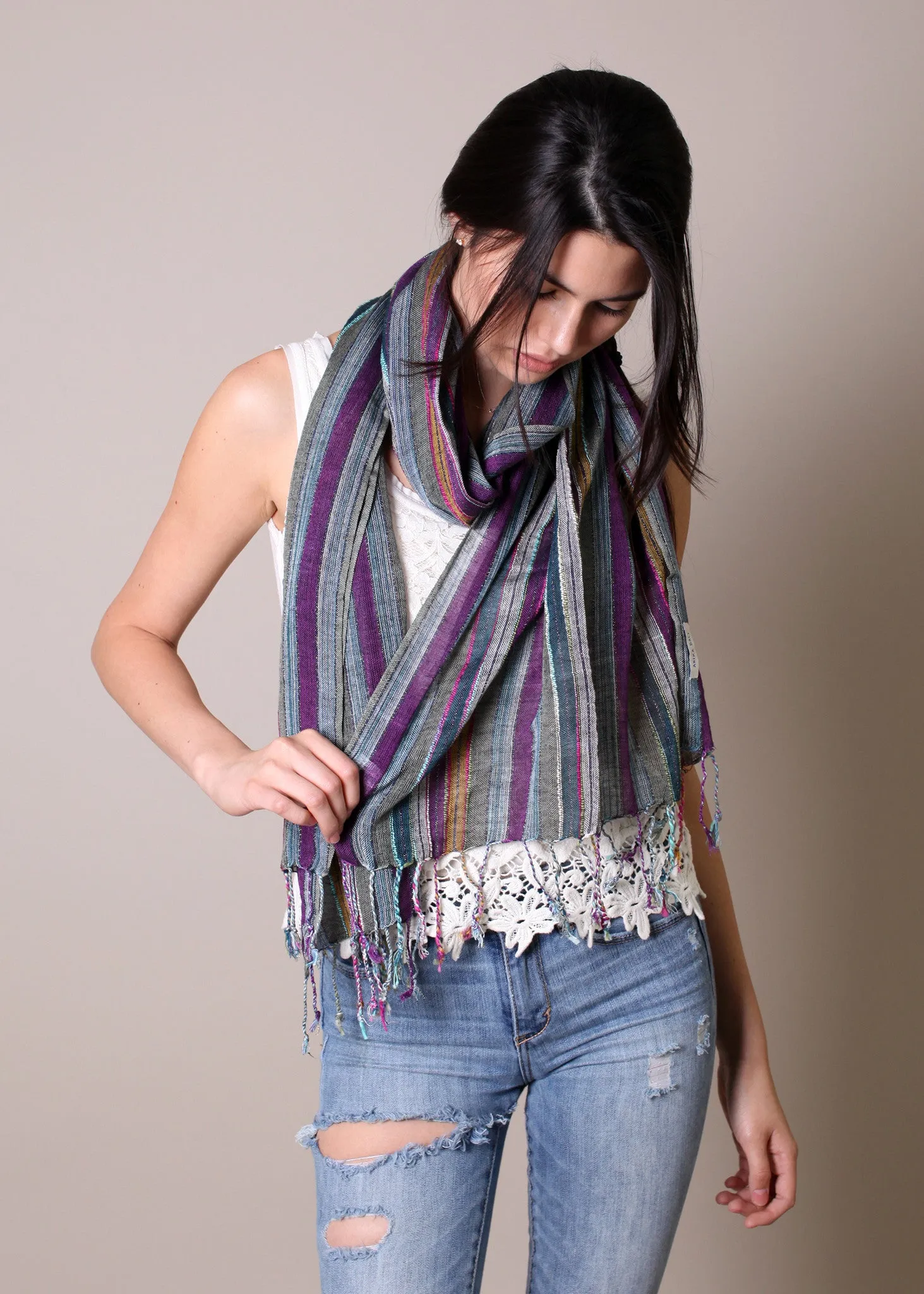 Jewel Dazzle Stripe Scarf (5 Colors)