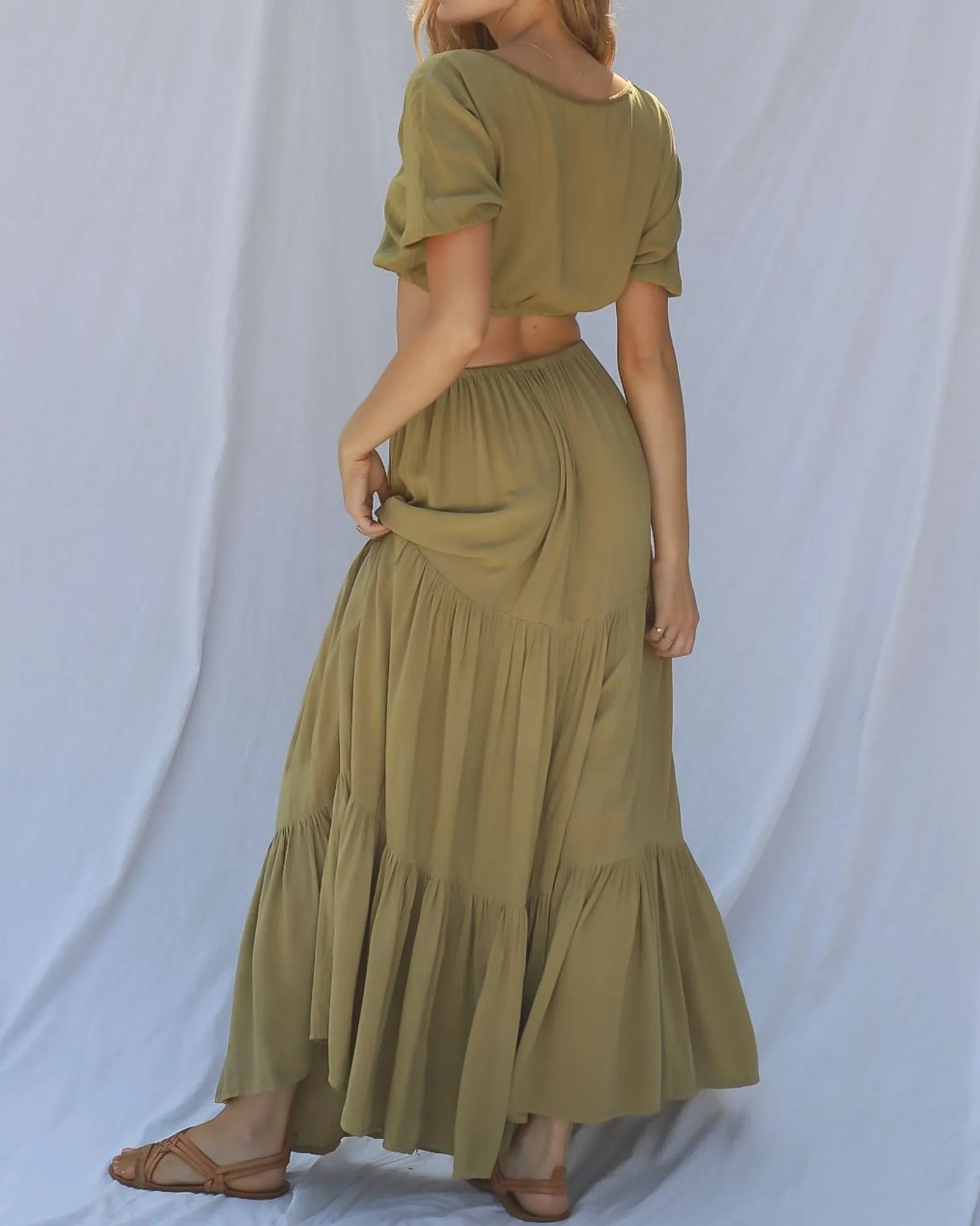 Johanna Maxi Skirt - Rio Olive