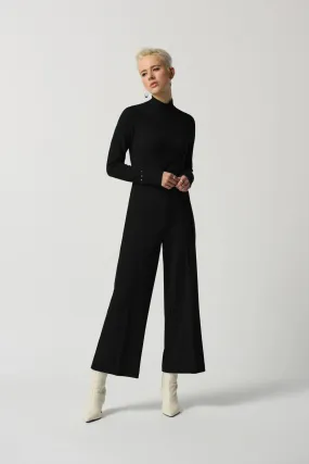 Joseph Ribkoff High Rise Wide Leg Trouser Black