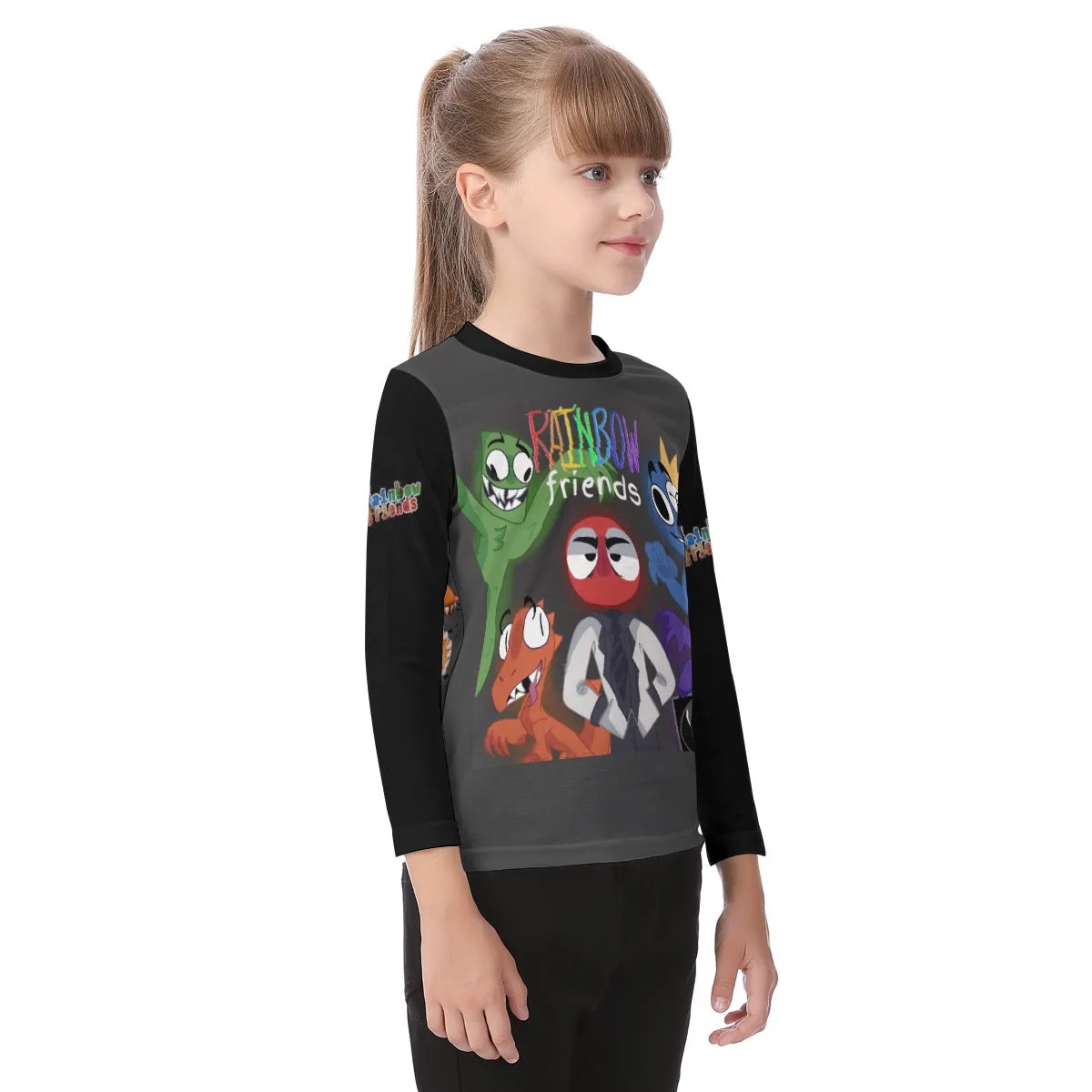 Kid's Rainbow Friends O-neck Long Sleeve T-shirt