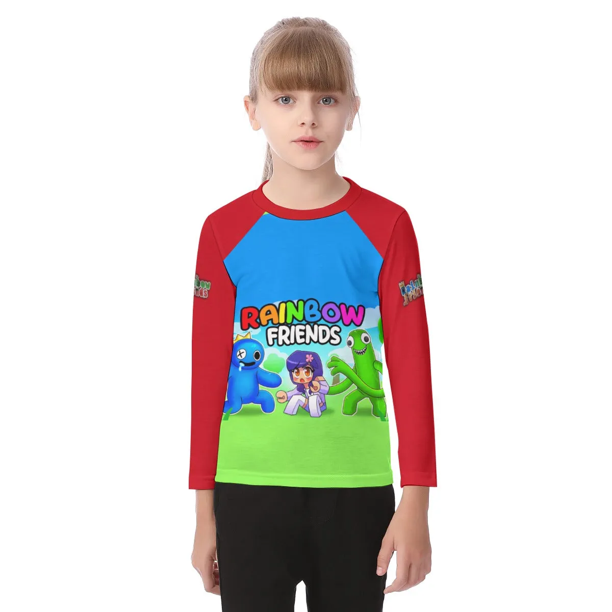 Kid's Rainbow Friends O-neck Long Sleeve T-shirt