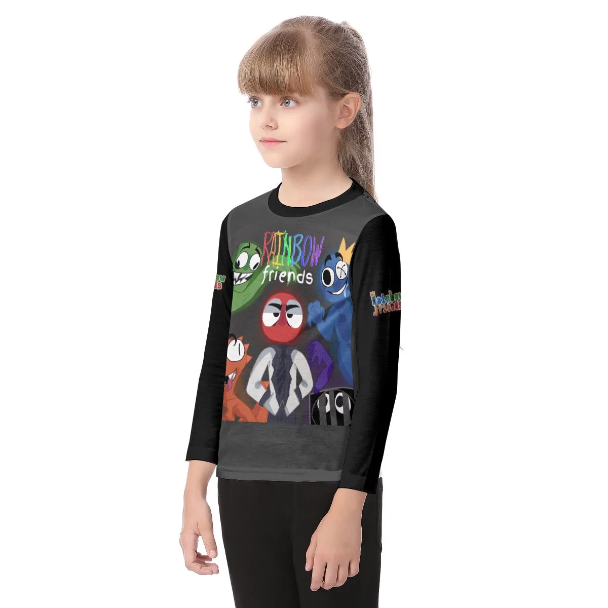 Kid's Rainbow Friends O-neck Long Sleeve T-shirt