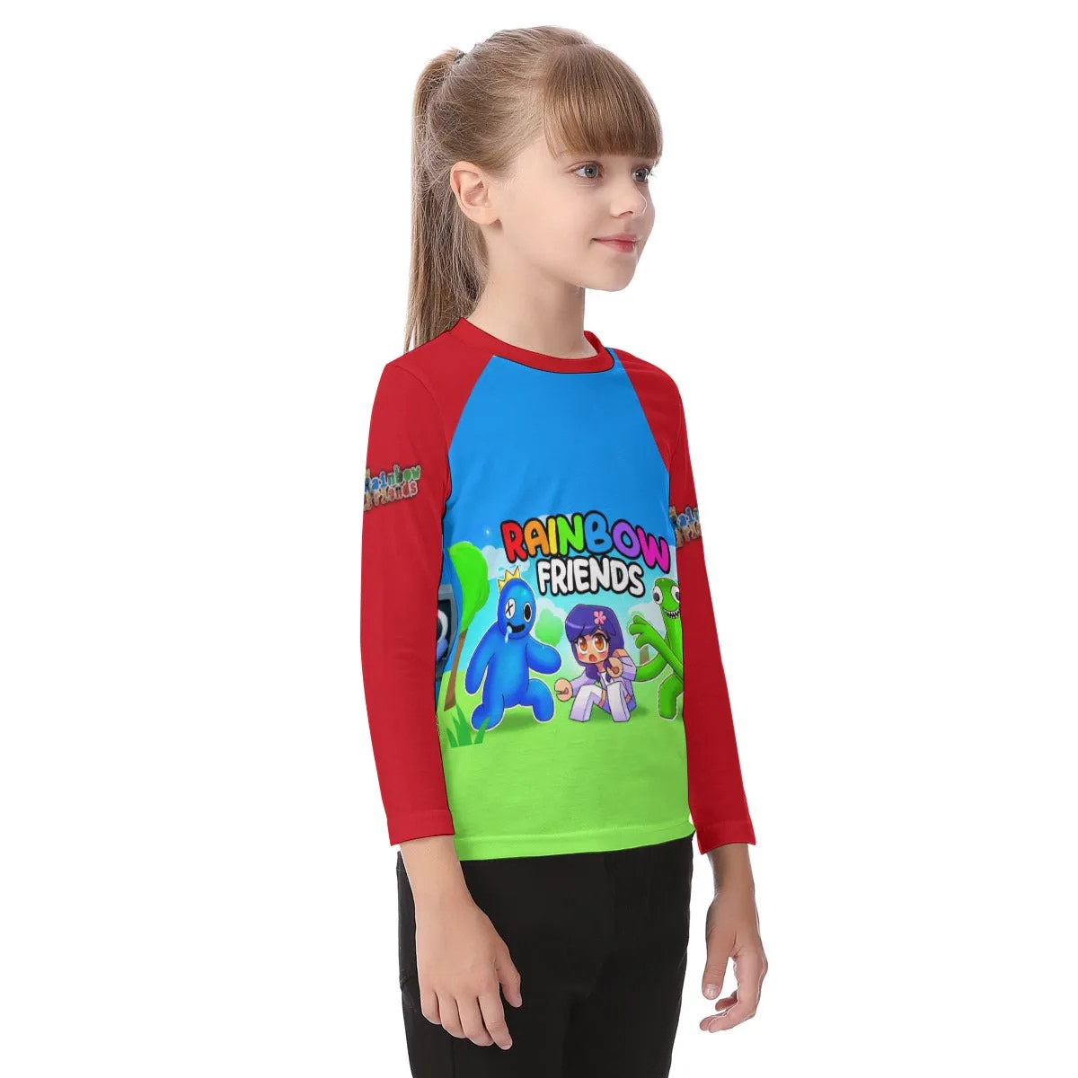 Kid's Rainbow Friends O-neck Long Sleeve T-shirt