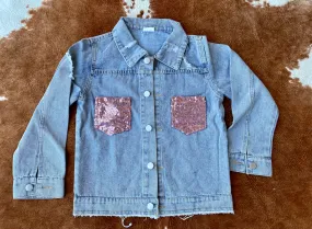 Kids Sequin Denim Jacket