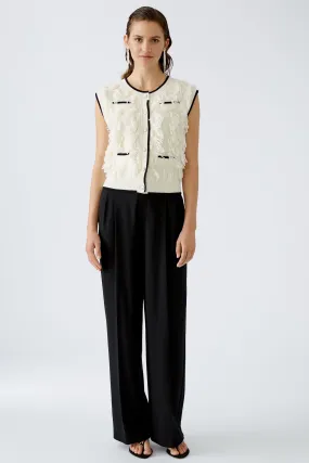 Knited Waistcoat - Off White/Black