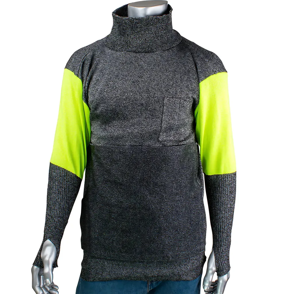 Kut Gard P601BP4CMHVBPP1TH-2XL ATA Blended Cut Resistant Pullover with Hi-Vis Sleeves