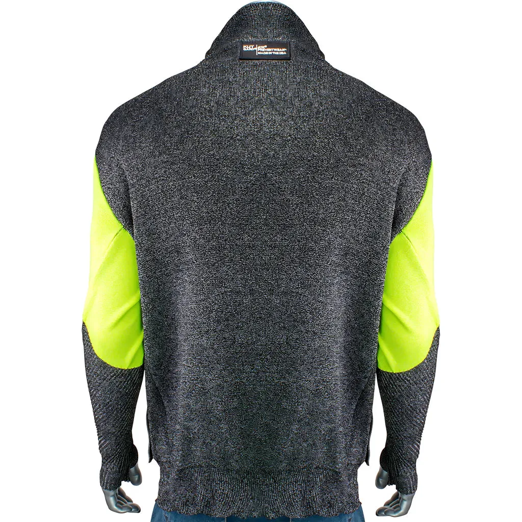 Kut Gard P601BP4CMHVBPP1TH-2XL ATA Blended Cut Resistant Pullover with Hi-Vis Sleeves