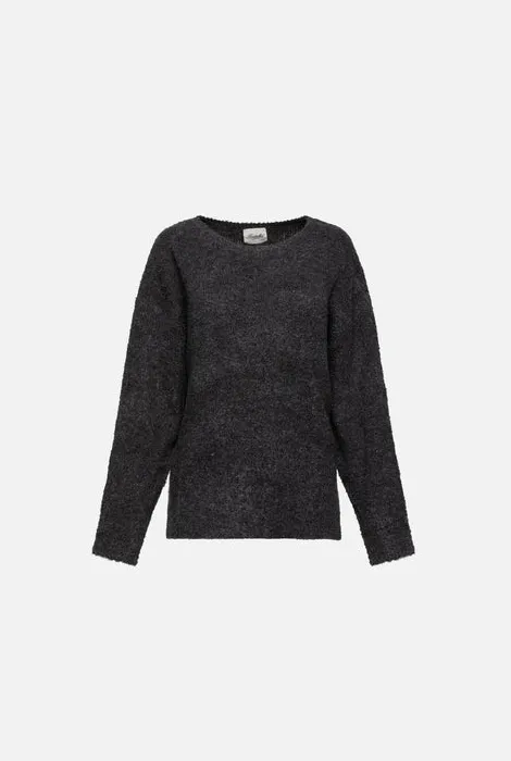 Kuwalla Tee Boucle Boatneck Sweater - Charcoal