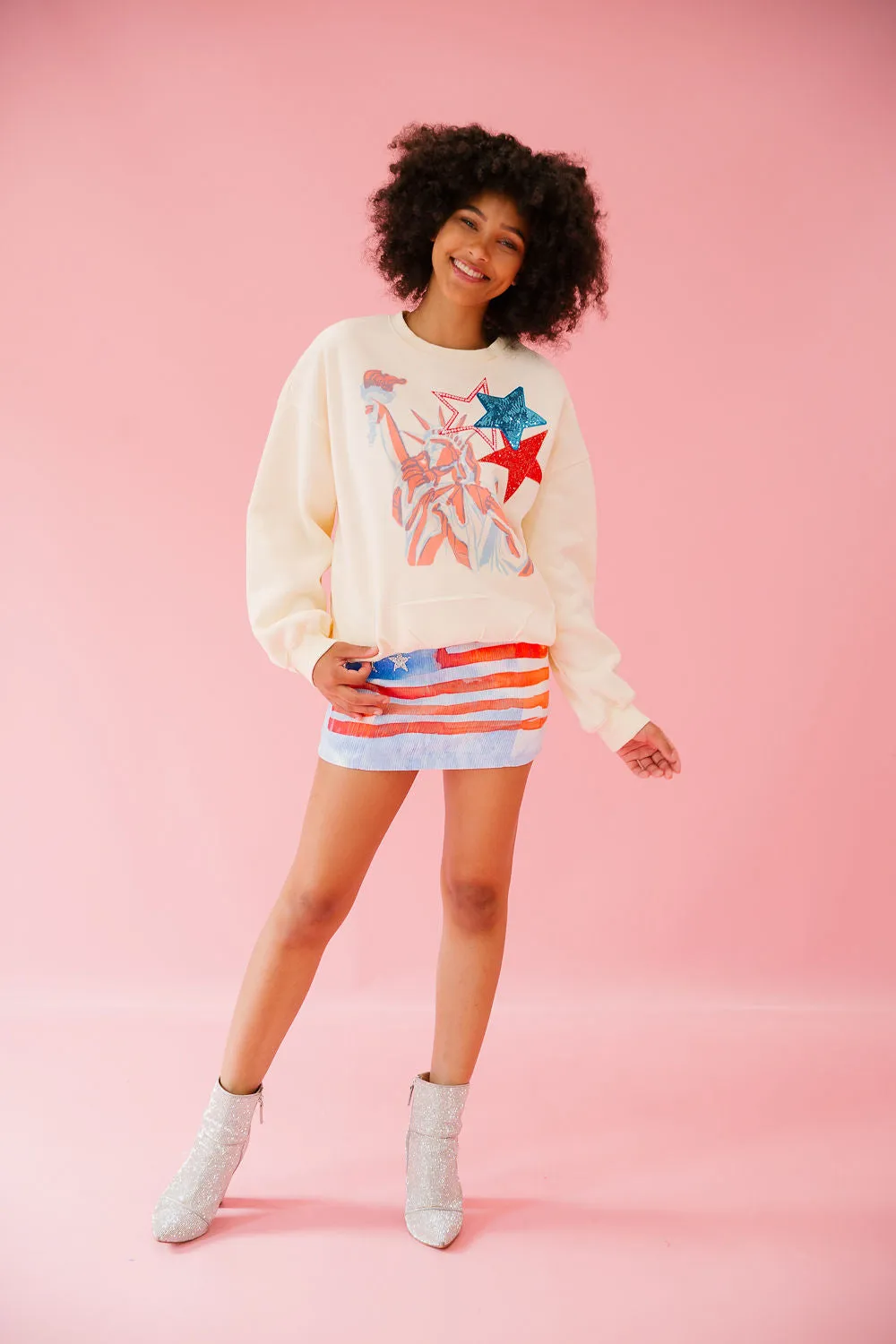 LADY LIBERTY CREAM PULLOVER