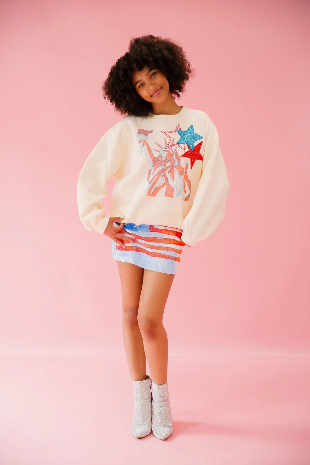 LADY LIBERTY CREAM PULLOVER