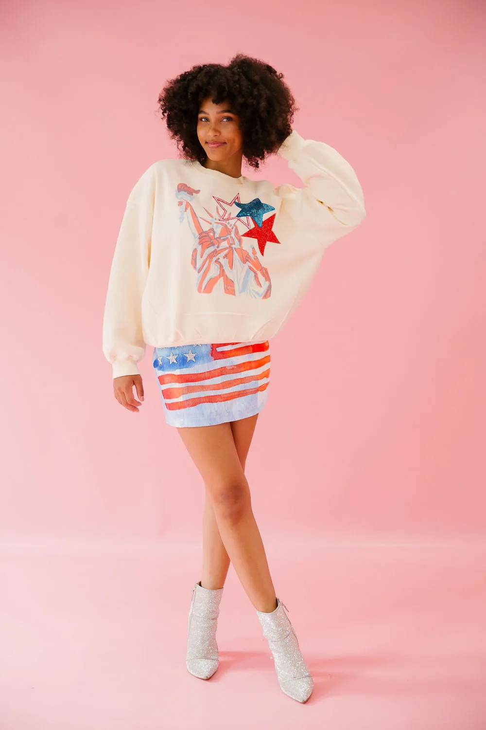 LADY LIBERTY CREAM PULLOVER