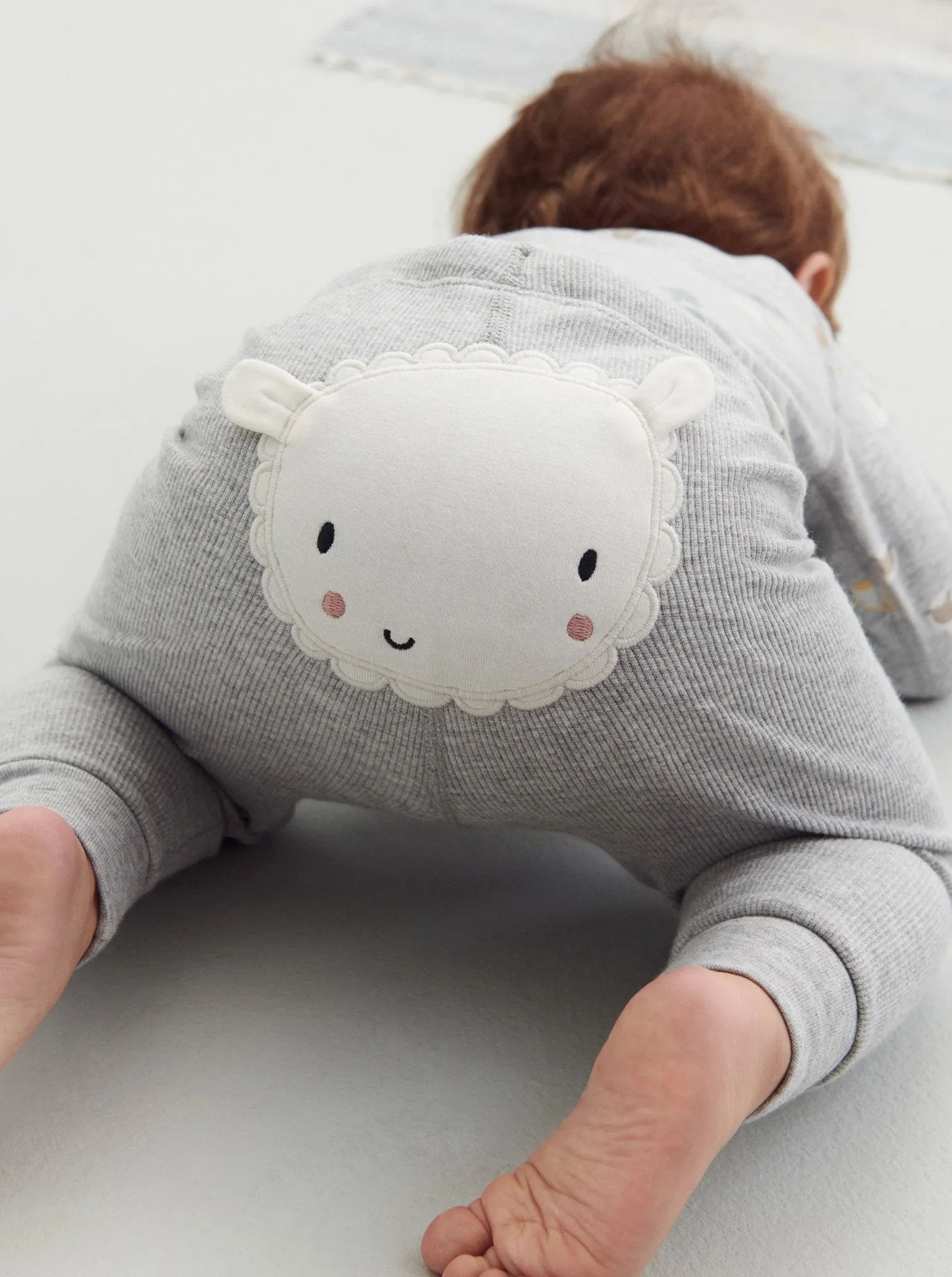 Lamb Applique Baby Trousers