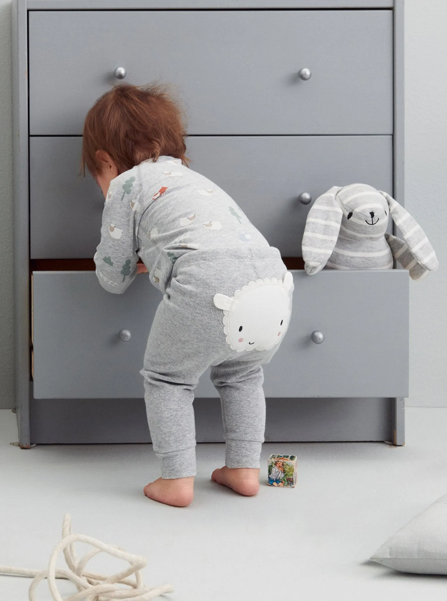 Lamb Applique Baby Trousers