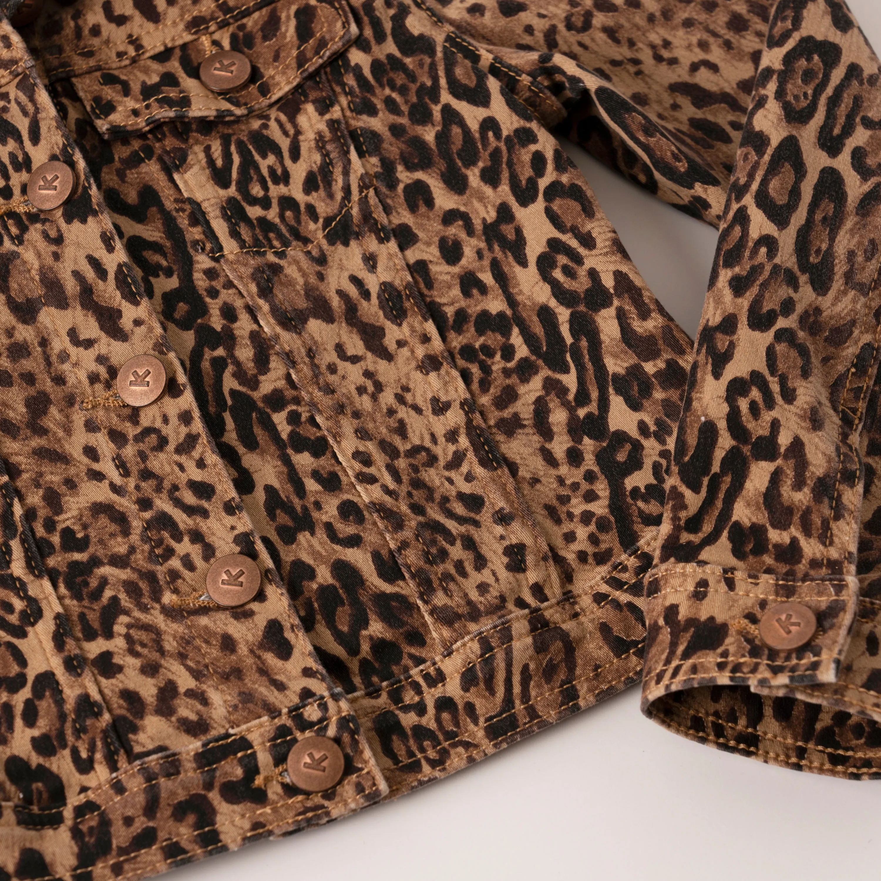 Leopard Fur Trim Jacket