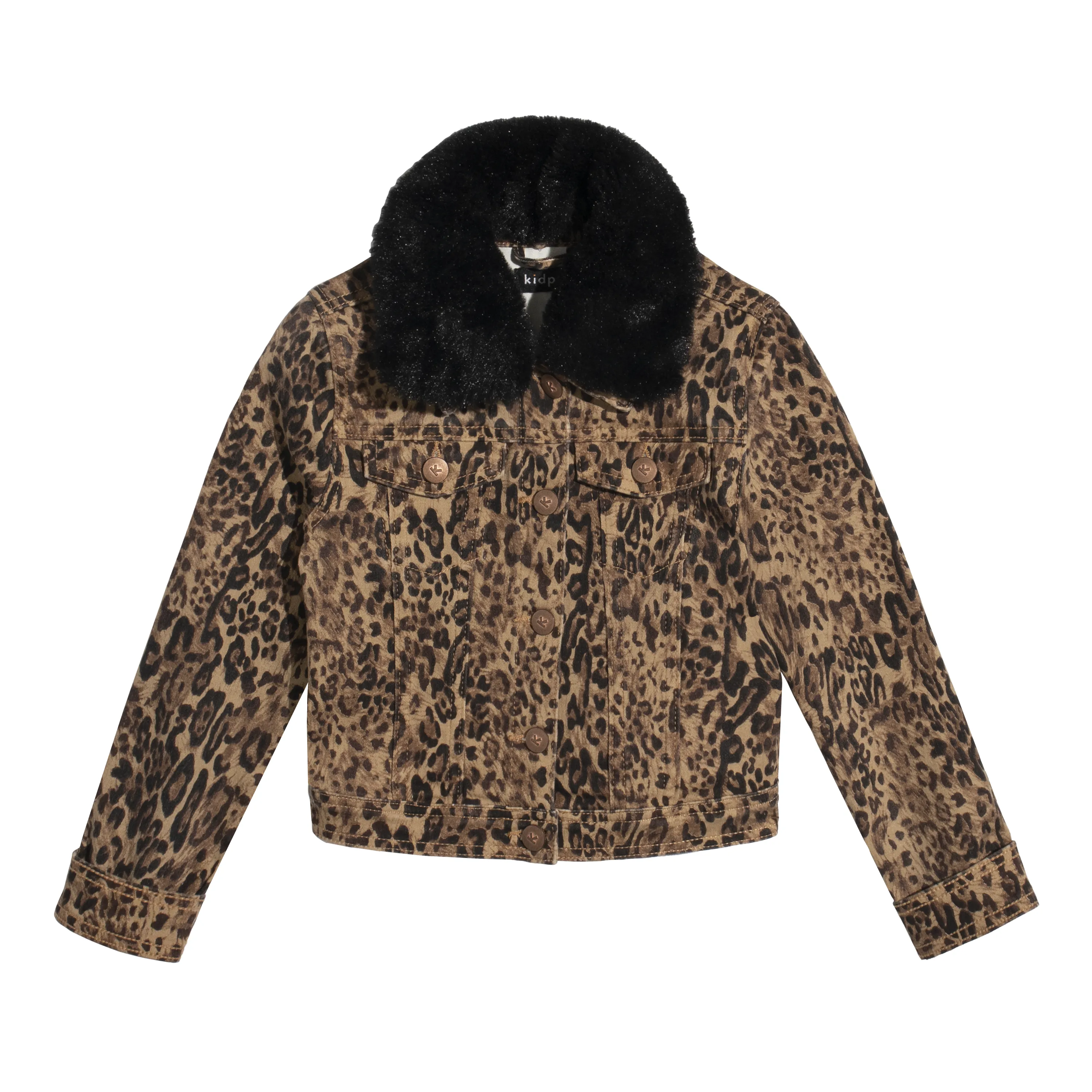 Leopard Fur Trim Jacket