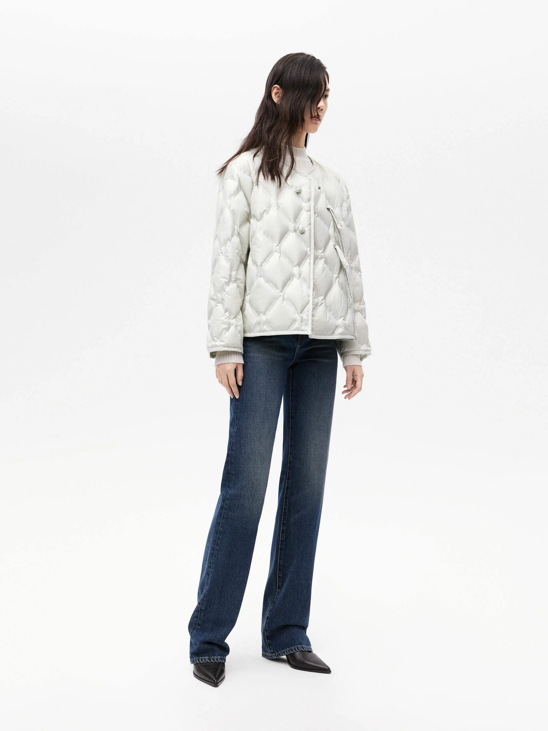 Lightweight Cropped Down Jacket